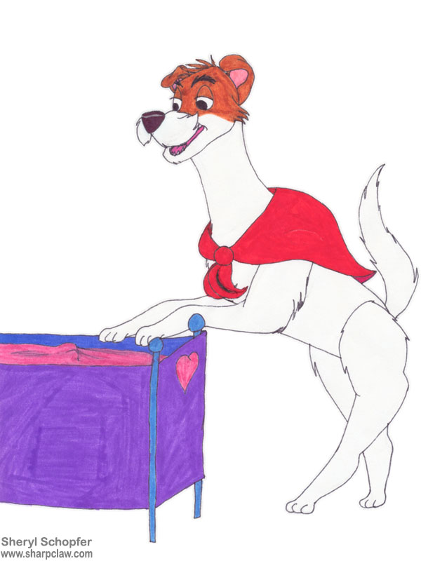 Fan Art: Oliver And Company: Dodger with Crib