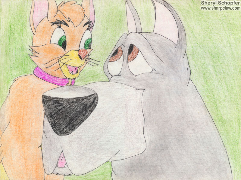 Fan Art: Oliver And Company: Eleanor And Einstein
