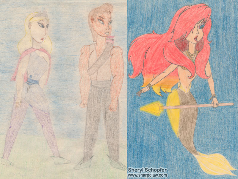 Miscellaneous Art: Elves And Mermaid