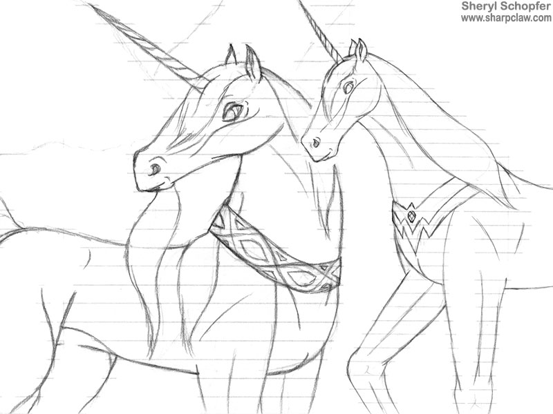 Miscellaneous Art: Unicorn Sketches