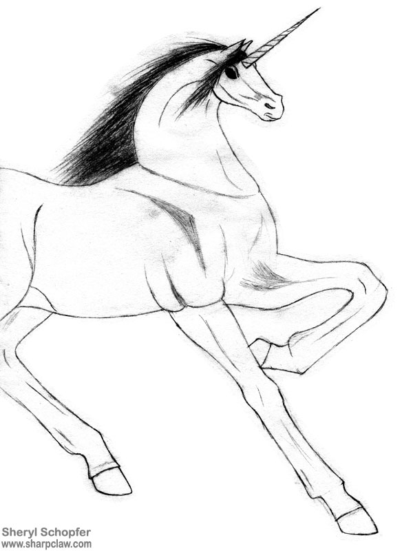 Miscellaneous Art: High-Stepping Unicorn