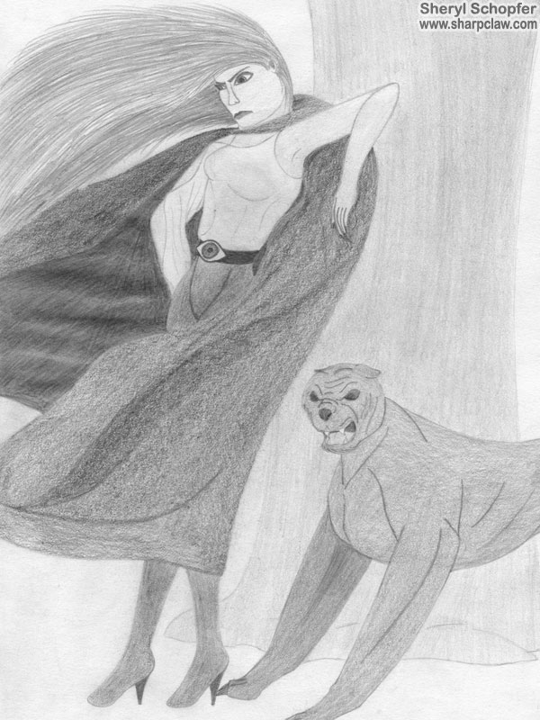 Miscellaneous Art: Woman with Panther