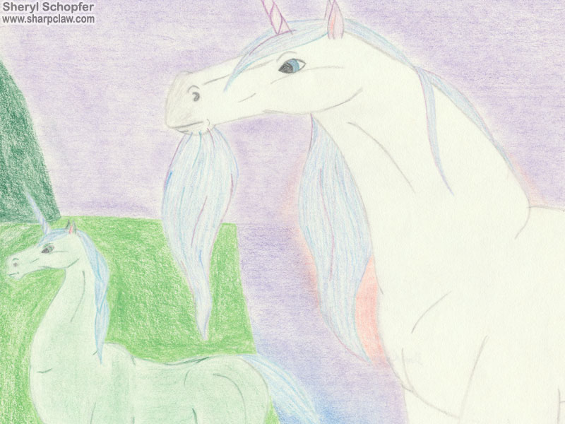 Miscellaneous Art: Two Unicorns