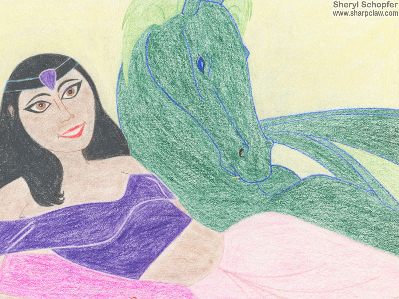 Miscellaneous Art: Princess And Dragon