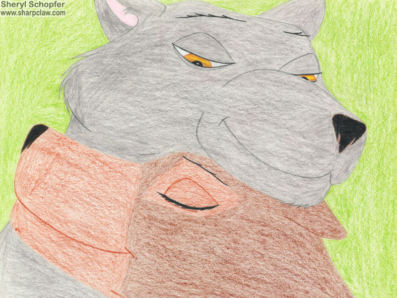 Miscellaneous Art: Wolf Couple