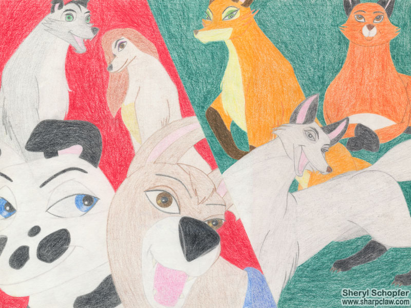 Fan Art: Oliver And Company: Dogs And Foxes
