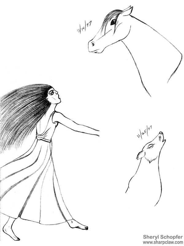 Miscellaneous Art: Horse, Hair, Howl