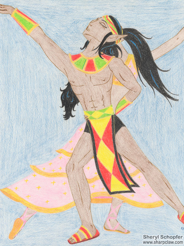 Fan Art: ElfQuest: Rayek And Dancing Partner - 1 of 2