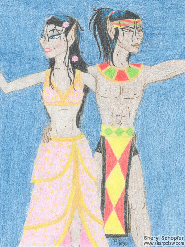 Fan Art: ElfQuest: Rayek And Dancing Partner - 2 of 2
