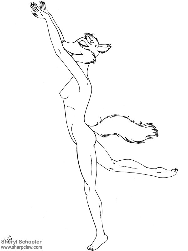 Miscellaneous Art: Nude Fox Dancer