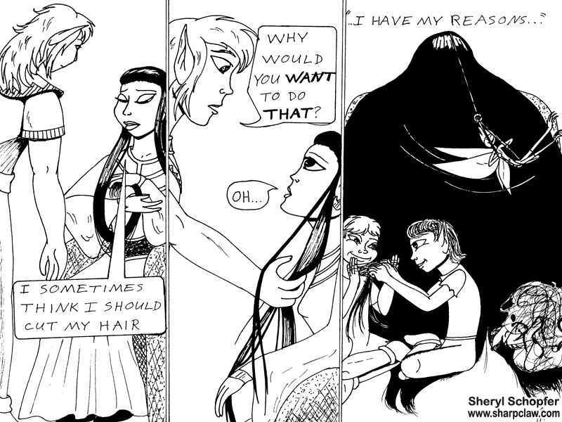 Fan Art: ElfQuest: Long Hair Woes