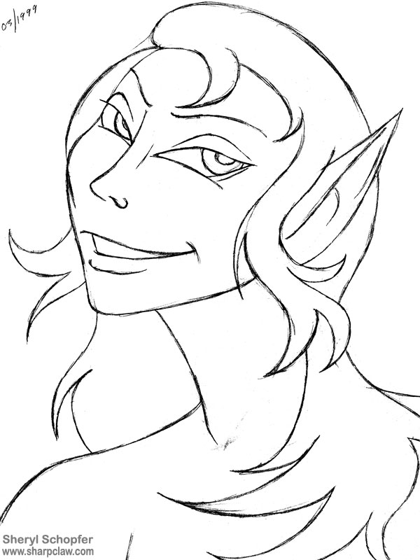 Miscellaneous Art: Smirking Elf