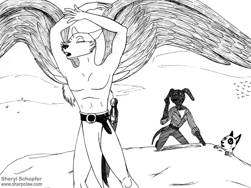 Miscellaneous Art: Angel And Climbers