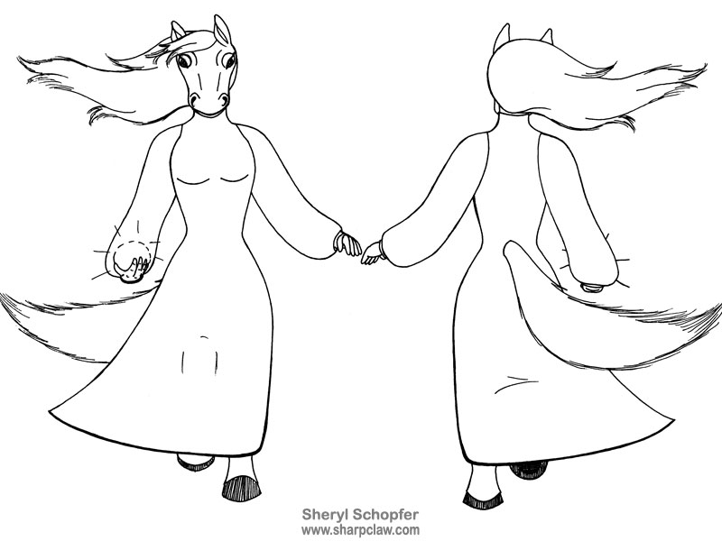 Miscellaneous Art: Horse Woman