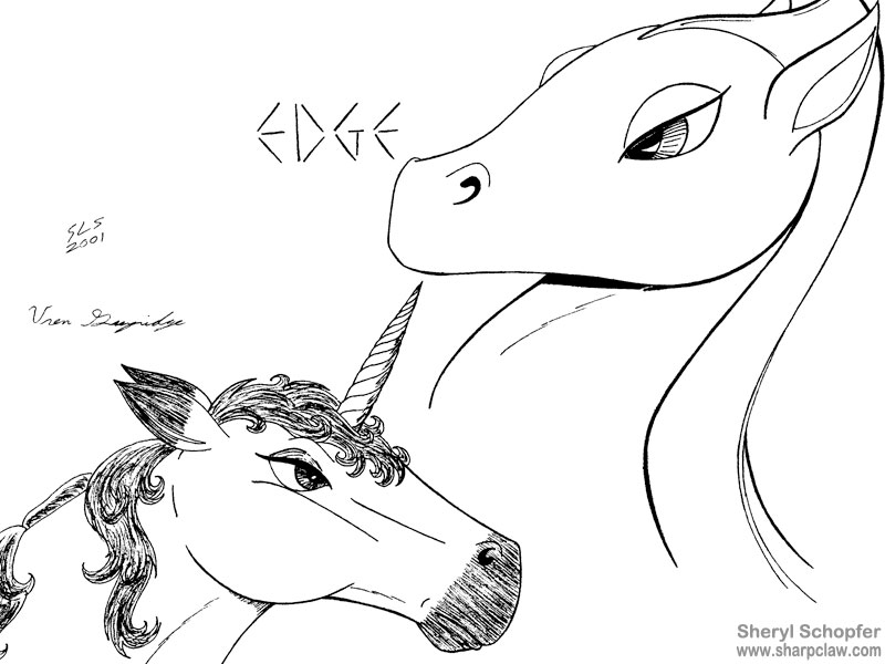 Miscellaneous Art: Unicorn And Dragon