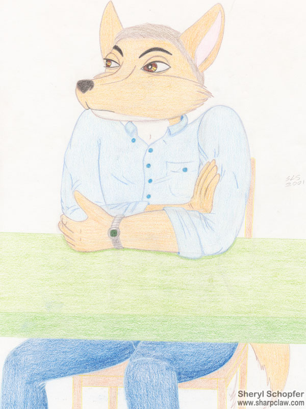 Miscellaneous Art: Hunched Coyote