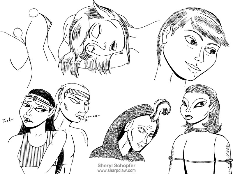 Miscellaneous Art: Elf Doodles