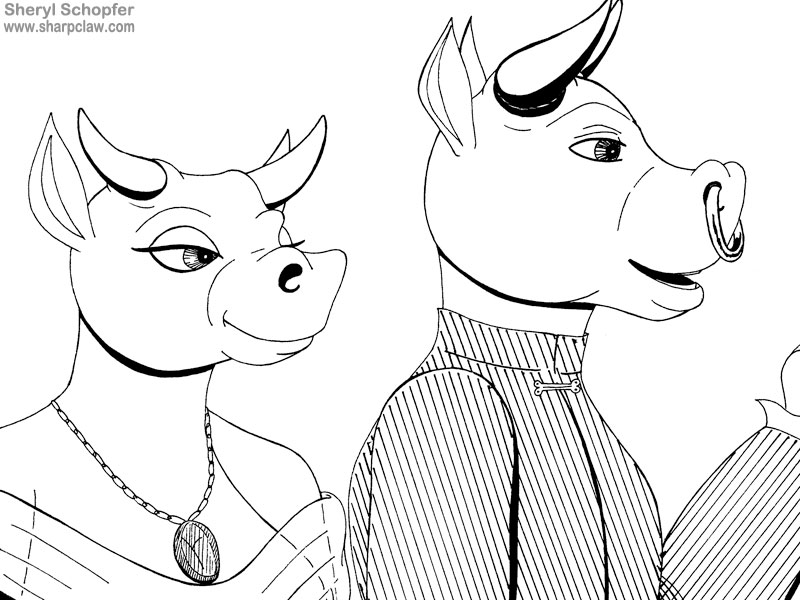 Sharpclaw Art: Bovine Nobility