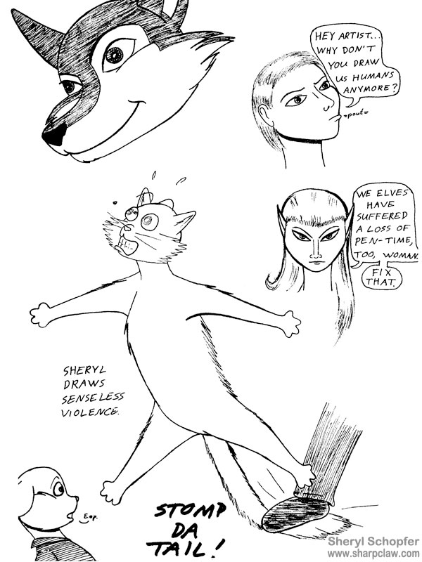 Miscellaneous Art: Tail Stomp And Other Doodles