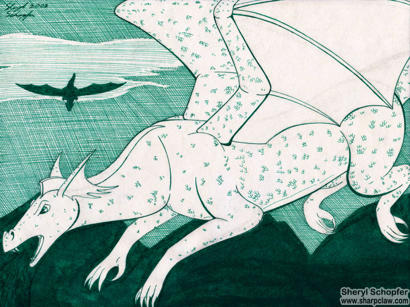 Miscellaneous Art: Dragons And Mountains