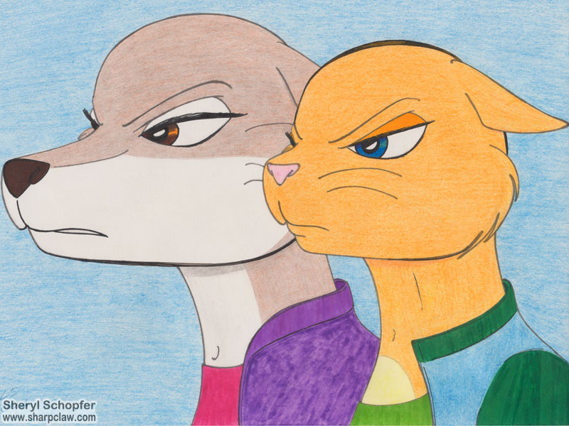 Sharpclaw Art: Kithe And Amber Sharpclaw Art: Kithe And Amber