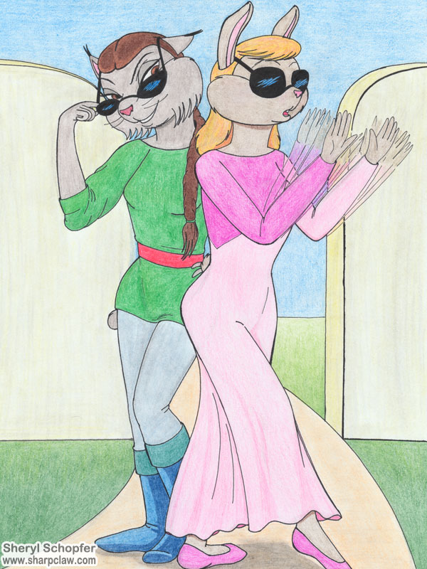 Sharpclaw Art: Zeal And Lily in Shades