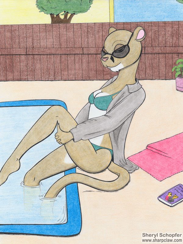 Sharpclaw Art: Pool Cougar - 2 of 2
