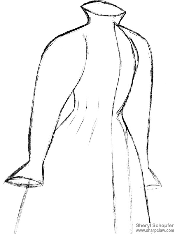 Sharpclaw Art: Dress Sketch