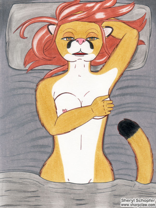 Miscellaneous Art: Leannan in Bed Color