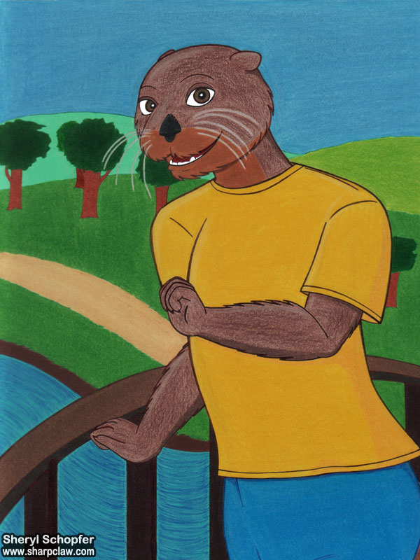 Miscellaneous Art: Dad As An Otter