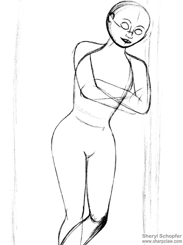 Miscellaneous Art: Leaning Woman