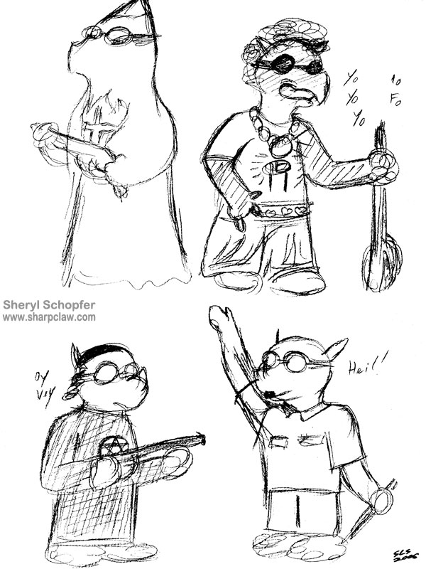 Miscellaneous Art: Rhino Paintball Caricatures