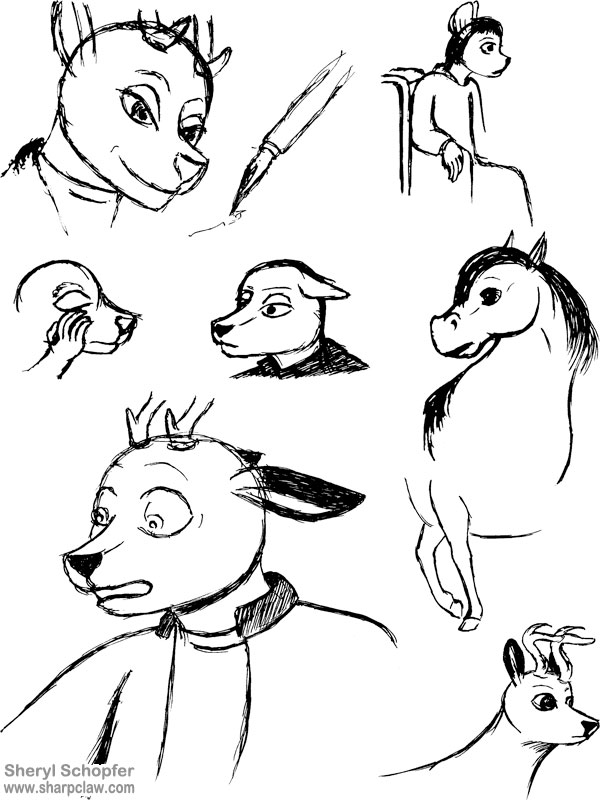 Deer Me Art: Thomas And Alicia Sketches