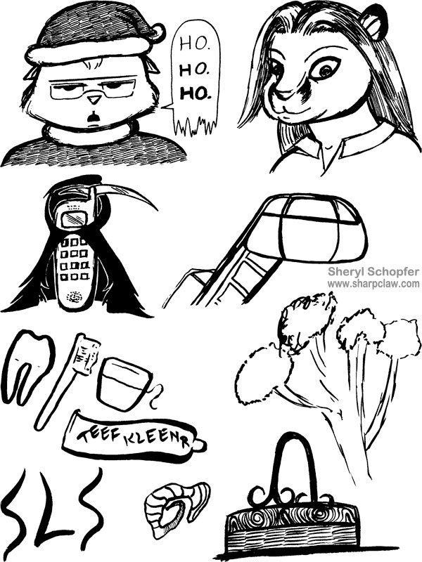 Miscellaneous Art: Shandower And Leannan And Other Doodles