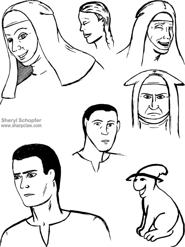 Fan Art: Castle Waiting Character Sketches
