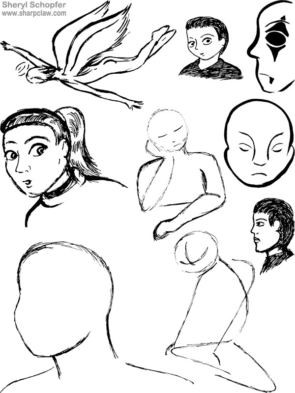 Miscellaneous Art: People Sketches