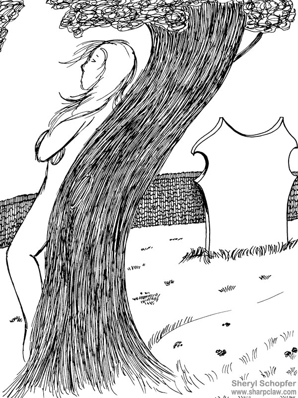 Miscellaneous Art: Leaning Tree