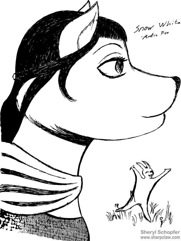 Sharpclaw Art: Arctic Fox Snow White