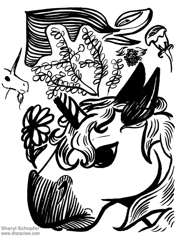Miscellaneous Art: Unicorn Doodles