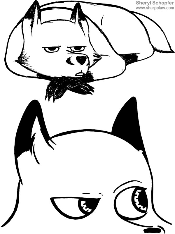 Miscellaneous Art: Fox Doodles