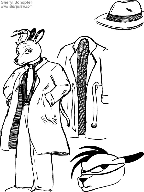 Deer Me Art: Trenchcoat Thomas