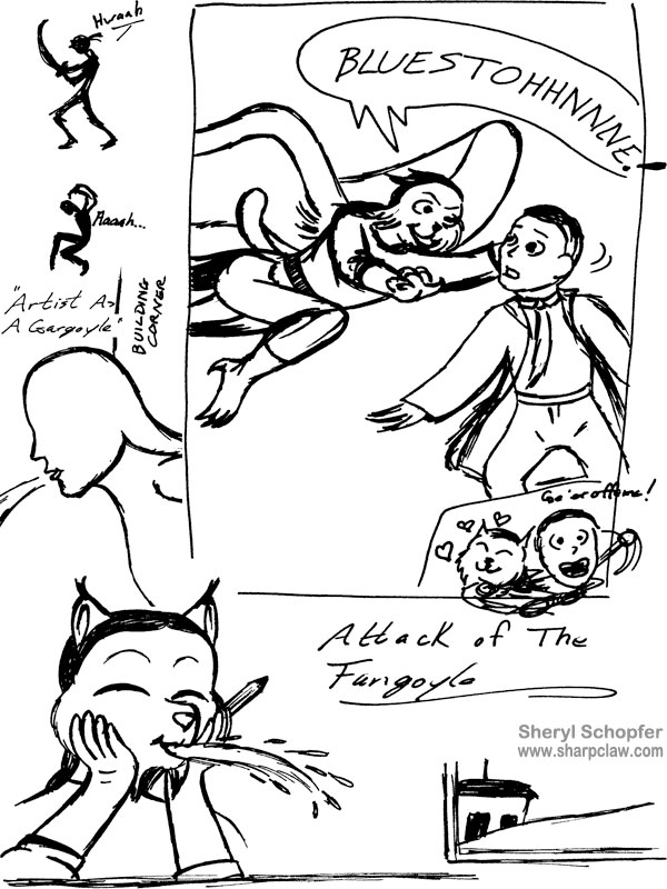Fan Art: Attack of The Fangoyle Sketch
