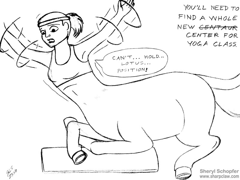 Miscellaneous Art: Centaur Yoga