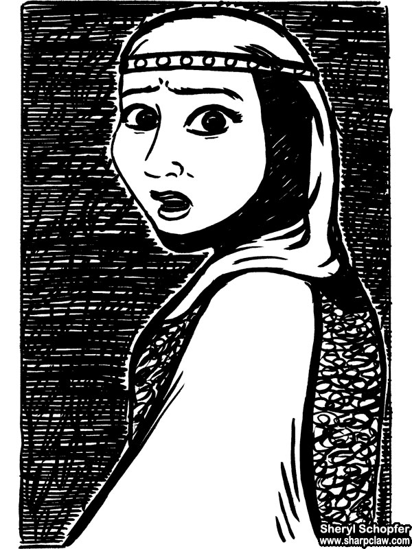 Miscellaneous Art: Frightened Lady