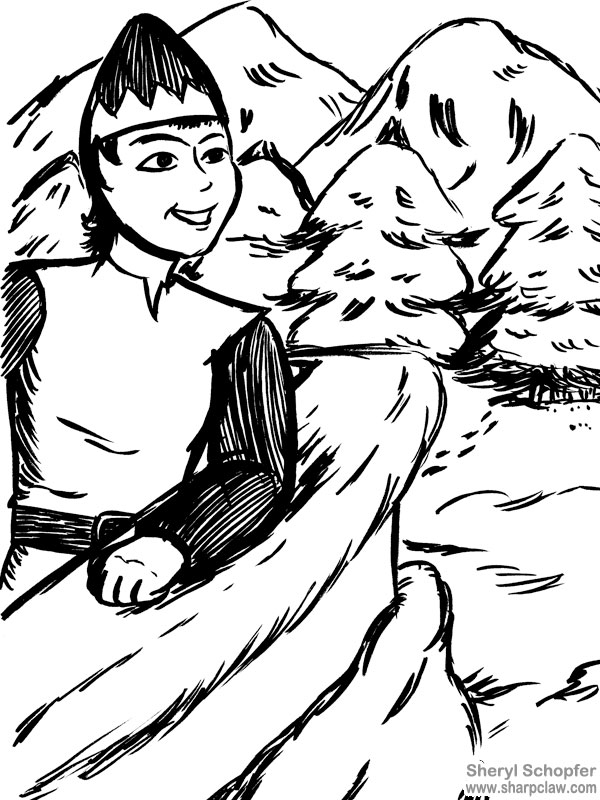 Miscellaneous Art: Elf in Winter