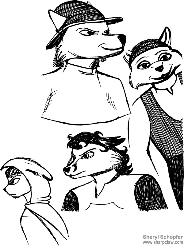 Sharpclaw Art: Male Character Doodles