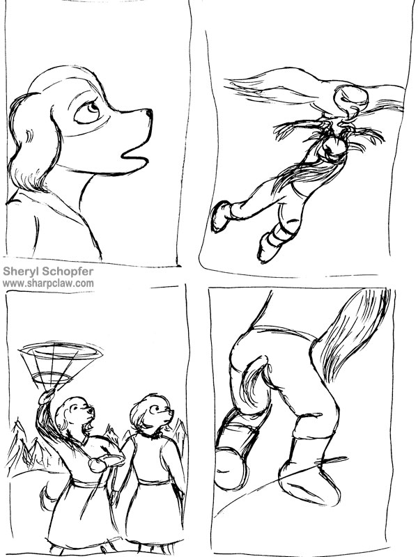 Sharpclaw Art: The Ungrateful Dwarf Comic Page Sketch