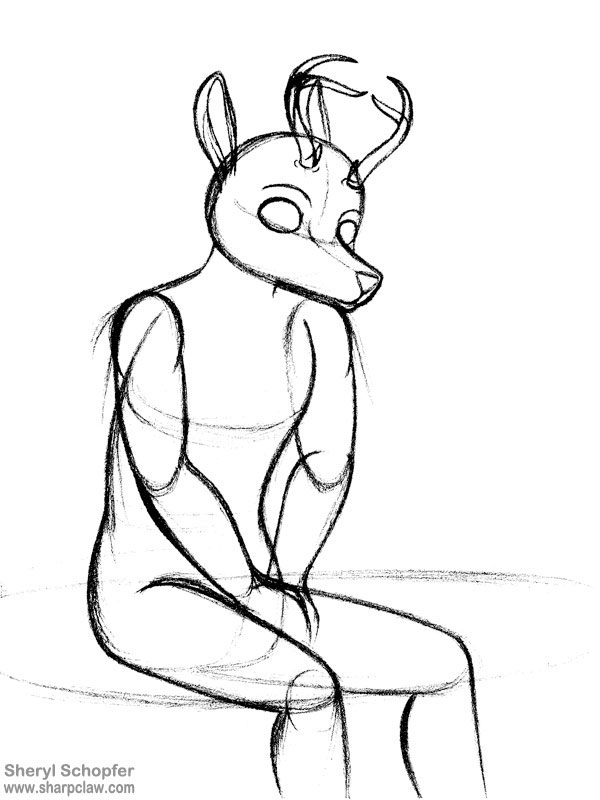 Deer Me Art: Thomas Sketch