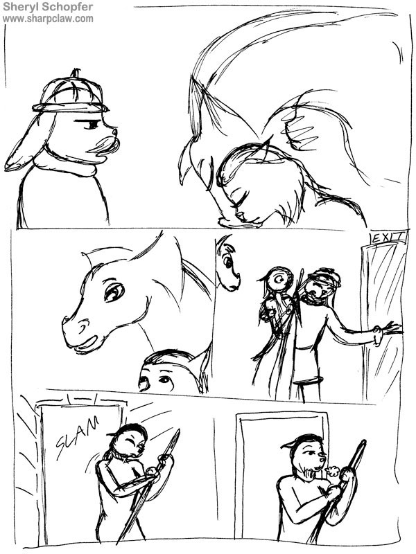 Sharpclaw: Comic Page Sketch