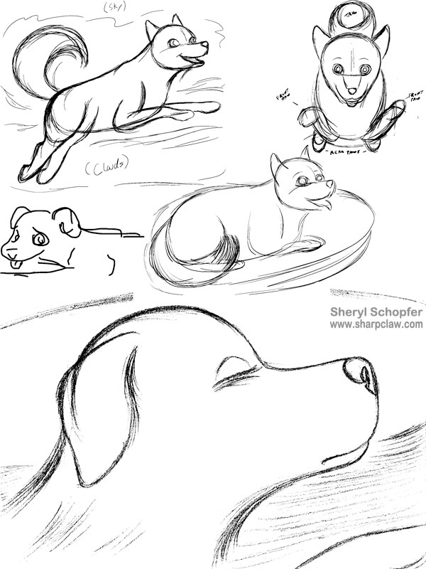 Miscellaneous Art: Dog Sketches